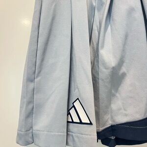 adidas Light Blue Tennis Skirt with Navy Accents